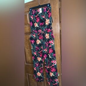 Express Brand Strapless Tropical Jumpsuit
Elastic Waitline